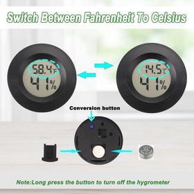 Serundo Auto mini hygrometer digital display with clear readouts