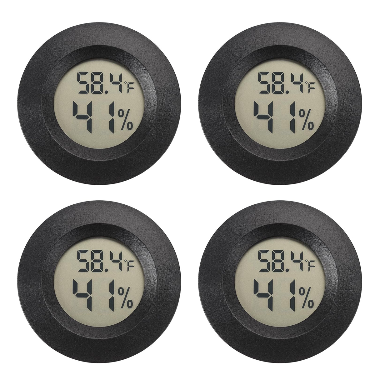 Serundo Auto mini hygrometer front view showing compact design for quick readings