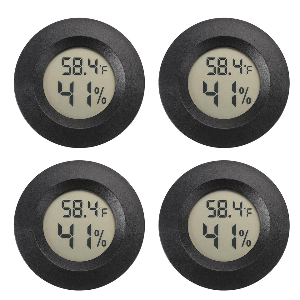 Serundo Auto mini hygrometer front view showing compact design for quick readings