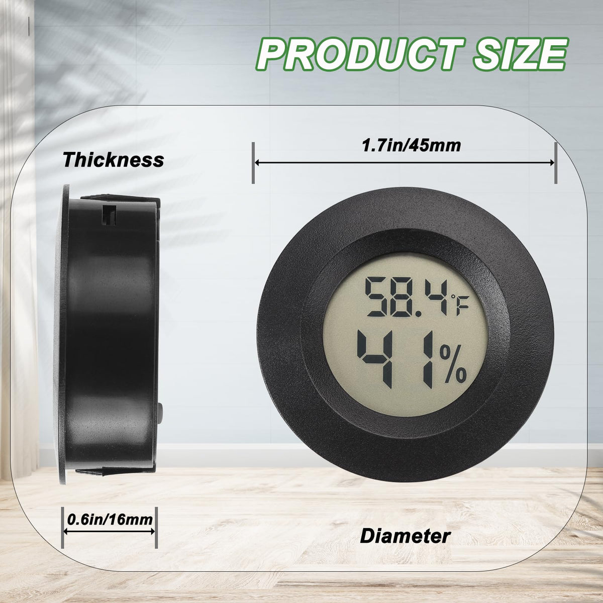 Six-pack Serundo Auto hygrometers provide compact monitoring across multiple rooms.