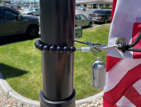 Service First flagpole 3-inch diameter fit ensuring secure attachment.