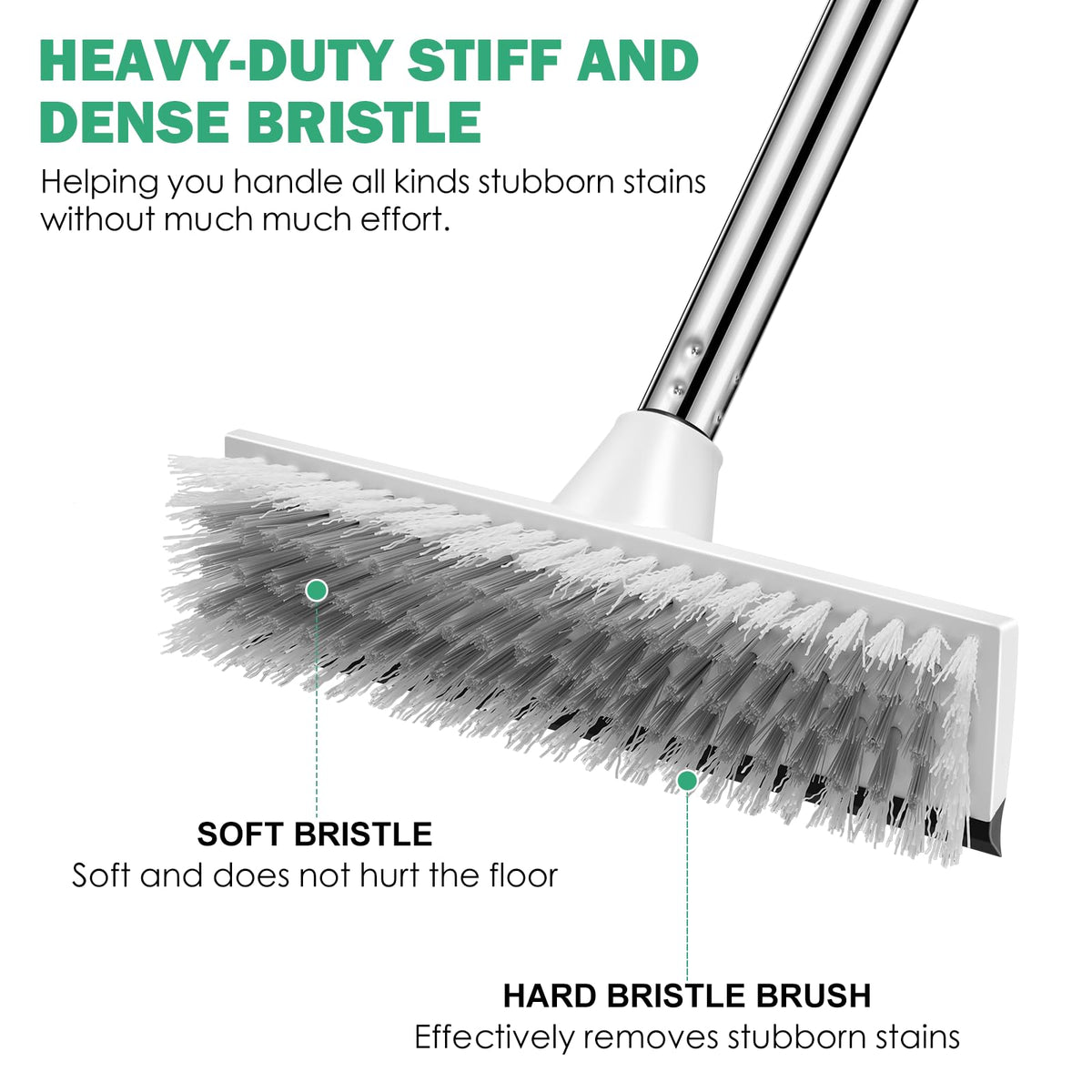 SetSail 51in adjustable handle extends reach for high and far spaces.