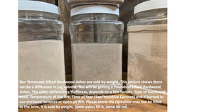 Seven Springs Farm natural wood ash texture close-up for garden-friendly mineral boost