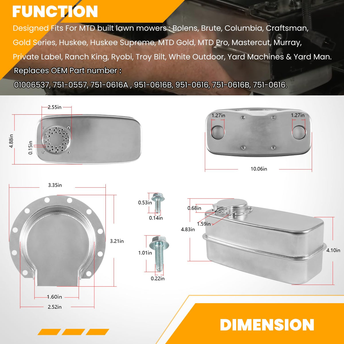 sevencow 951-0616B installed on tractor illustration showing compatibility.
