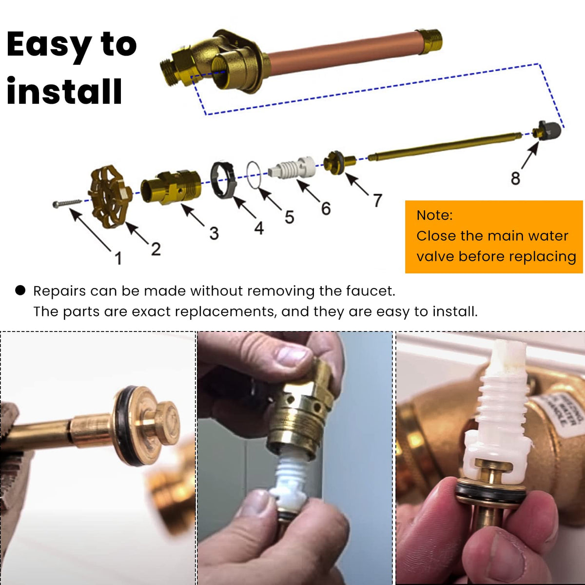 SevenCow RK-25 headnut gasket restores seal without disassembly, reducing noise and drips.