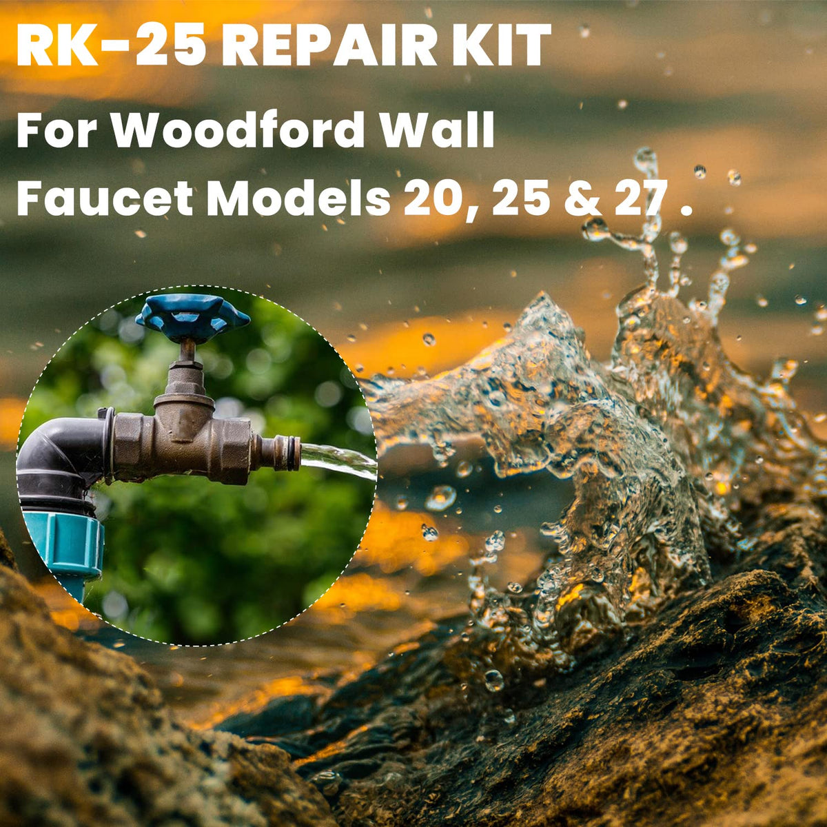 SevenCow RK-25 installation guide aids fast, tool-free repairs on outdoor wall faucets.