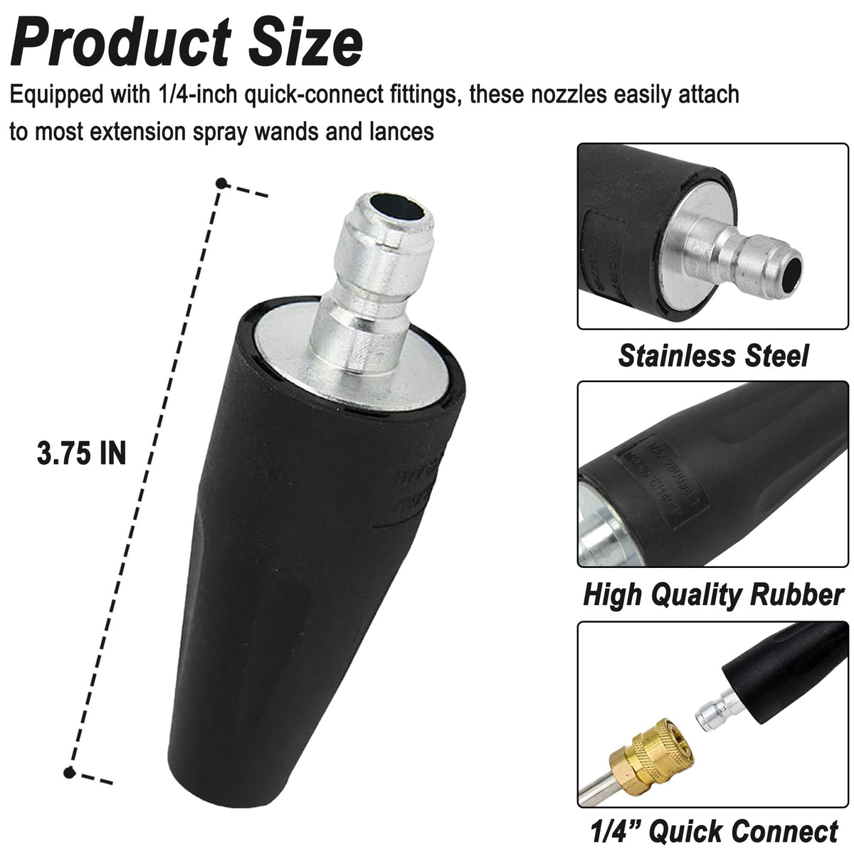 Sevensool turbo nozzle fits all Greenworks washers for universal compatibility