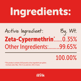 Ants and spiders are deterred by Sevin’s outdoor protection.