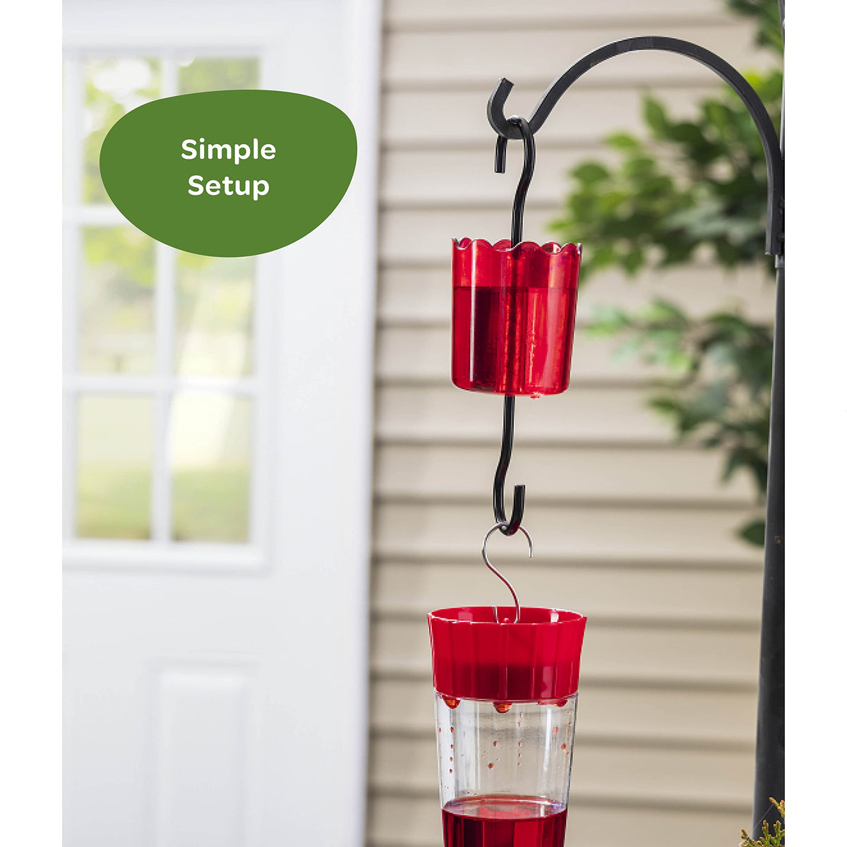 SEWANTA ant moat delivers immediate protection encouraging peaceful feeding for hummingbirds.