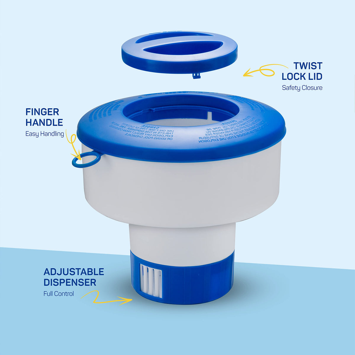 SEWANTA collapsible pool dispenser stores flat when not in use