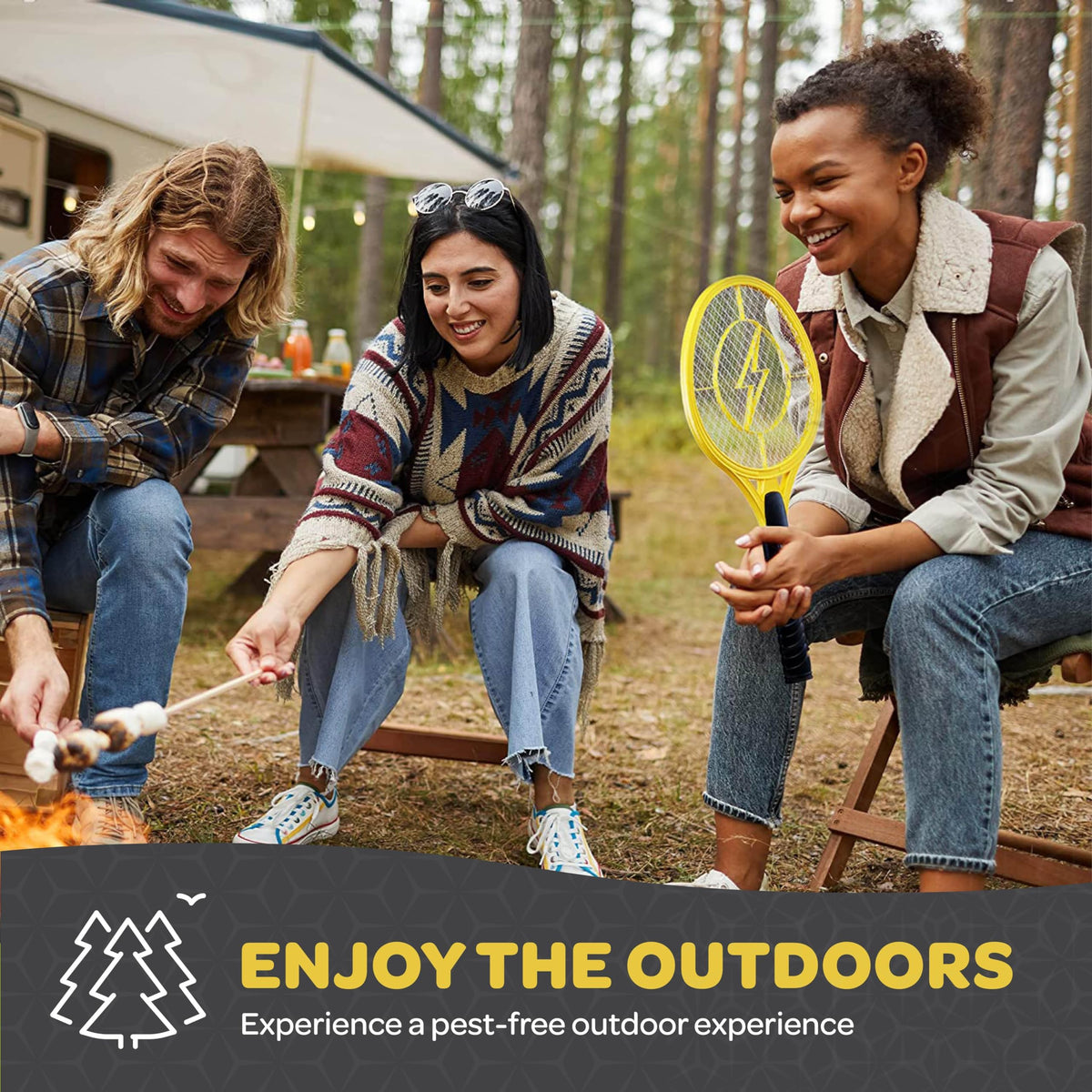 SEWANTA fly swatter racket suited for dusk patios and outdoor gatherings.