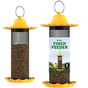 SEWANTA Finch Bird Feeder yellow easy-fill top for quick refills.