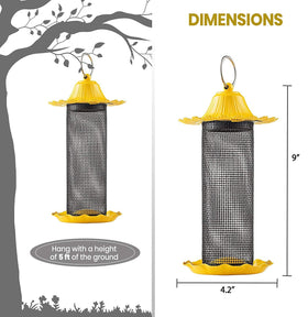 SEWANTA Finch Bird Feeder yellow hanging design for balconies.