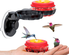 SEWANTA handheld hummingbird feeders with window suction base for easy window feeding.