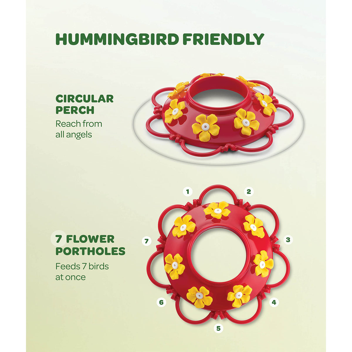 SEWANTA hummingbird feeder circular perch supports multiple hummingbirds at once
