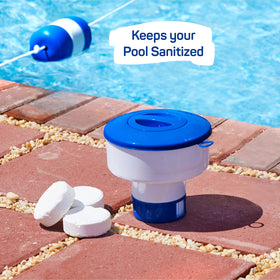 SEWANTA pool chlorine floater with adjustable flow controls chlorine release