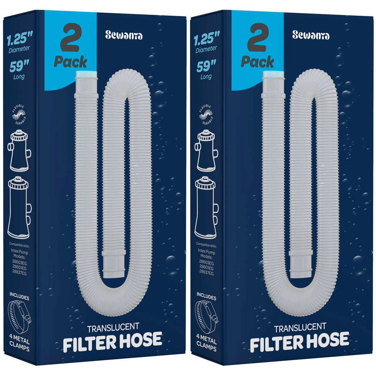 SEWANTA replacement hose includes four stainless-steel clamps