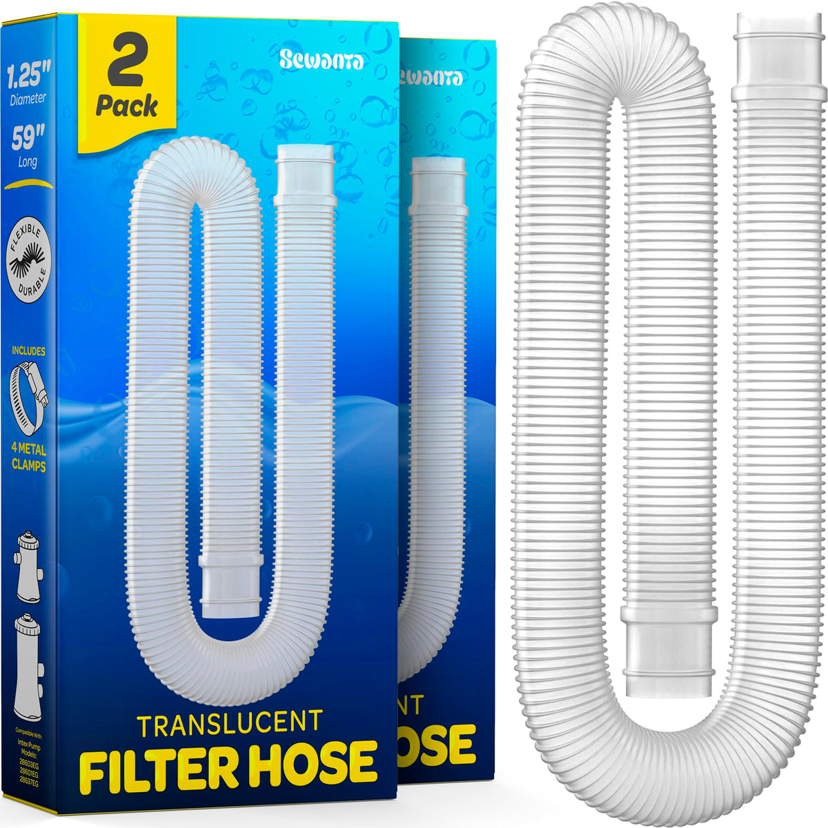 SEWANTA replacement hoses set ready for quick pool maintenance