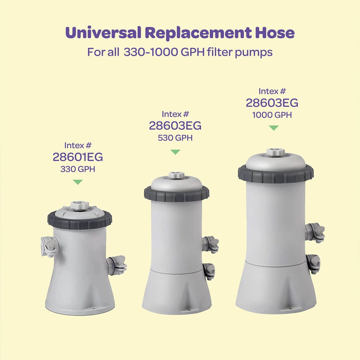 SEWANTA hose compatible with Intex models 607 and 637 pump