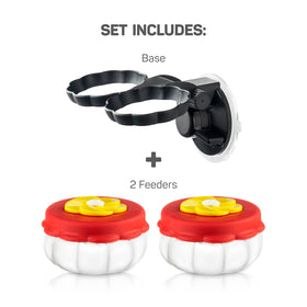 SEWANTA suction base secured on glass for stable tabletop or window use.