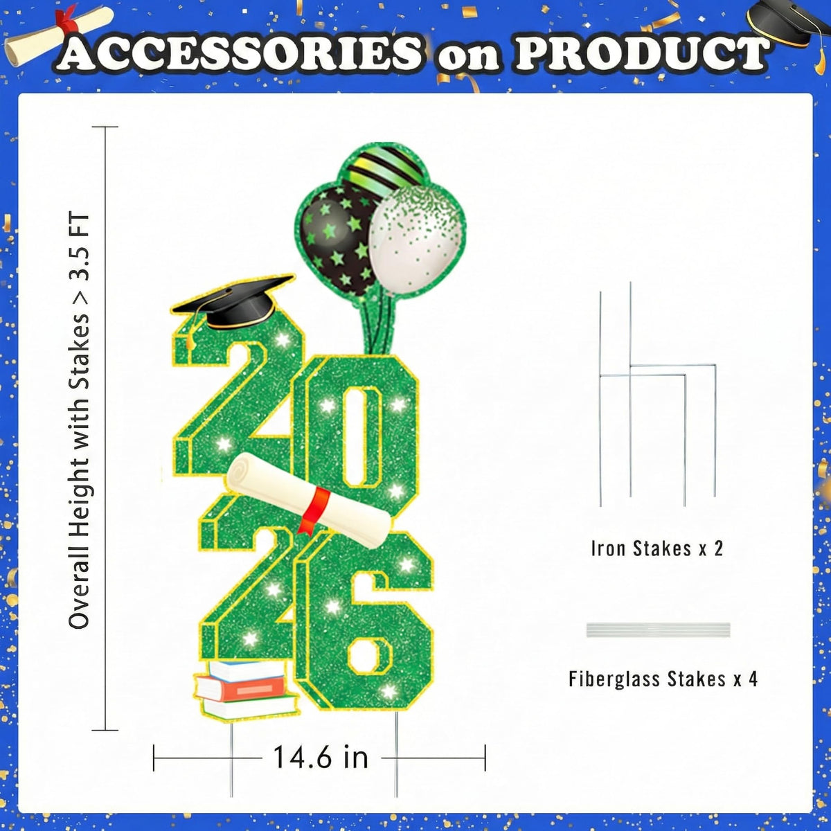 SewRung 2026 class sign stakes for quick yard setup.