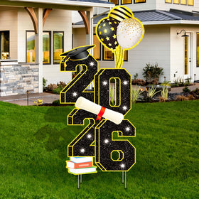 sewrung 2026 graduation yard sign with stakes for outdoor display