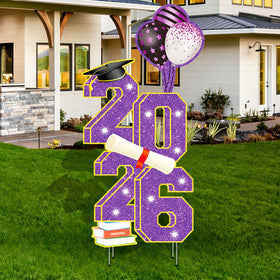 sewrung 2026 graduation yard sign 3-5ft tall for a standout curbside display