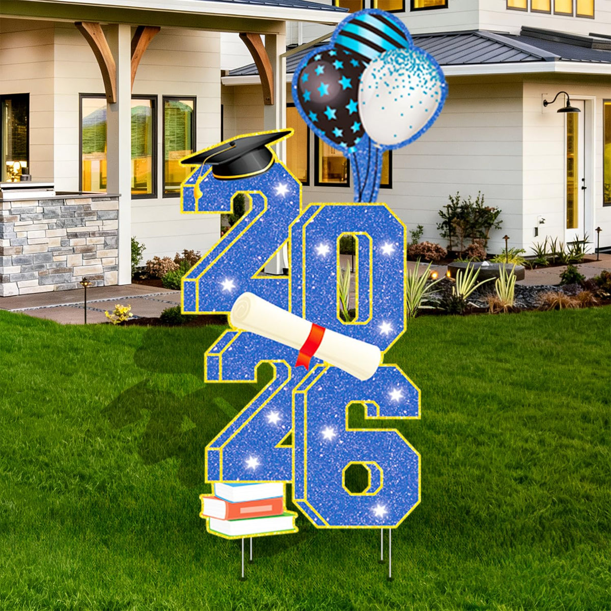sewrung 2026 graduation yard sign 3.5ft with vibrant colors for outdoor display.