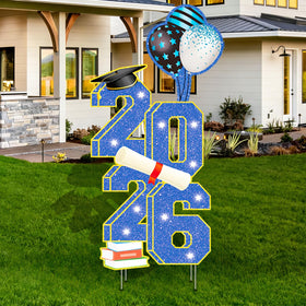 sewrung 2026 graduation yard sign 3.5ft with vibrant colors for outdoor display.