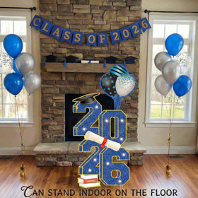 sewrung graduation party decor prop used as a photo backdrop.