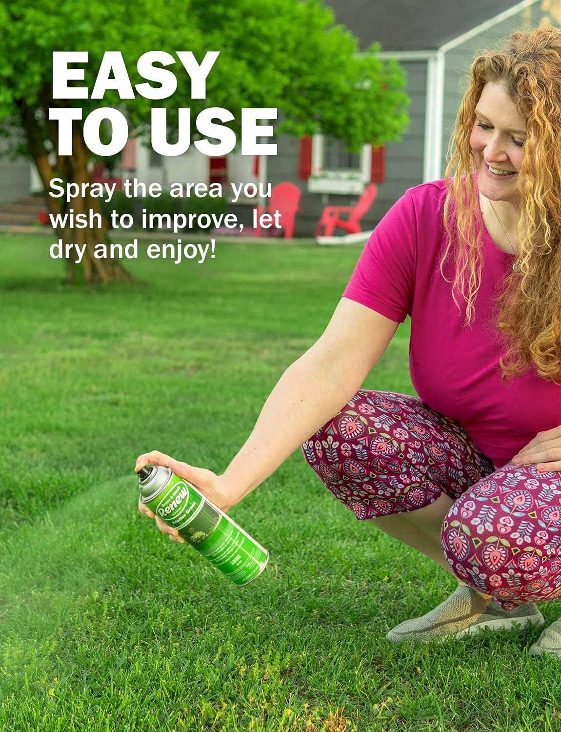 Seymour Renew Pristine covers brown spots for a natural blend on lawns