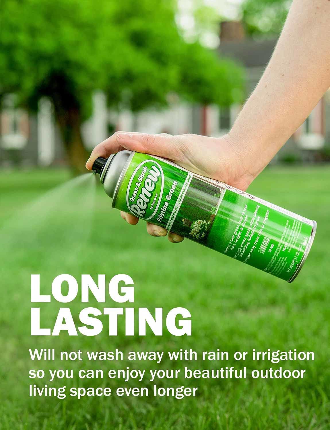 Seymour Renew Pristine spray application shows even coverage of brown spots