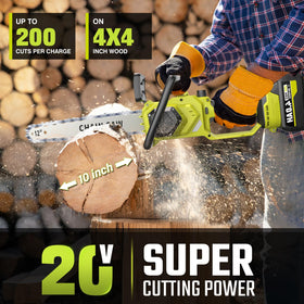 SEYVUM 20V battery pack powering extended cuts