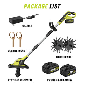 SEYVUM cordless tiller helps save time during soil prep tasks.