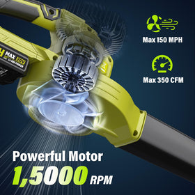 SEYVUM leaf blower two-tube setup adjusts reach for different heights