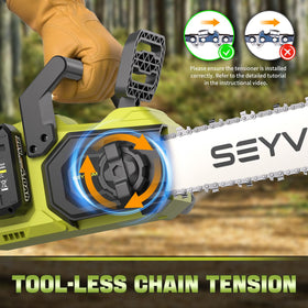 SEYVUM safety features with kickback reduction for safer operation.