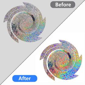 Sfcddtlg spiral reflector adds color while deterring birds at the pool.