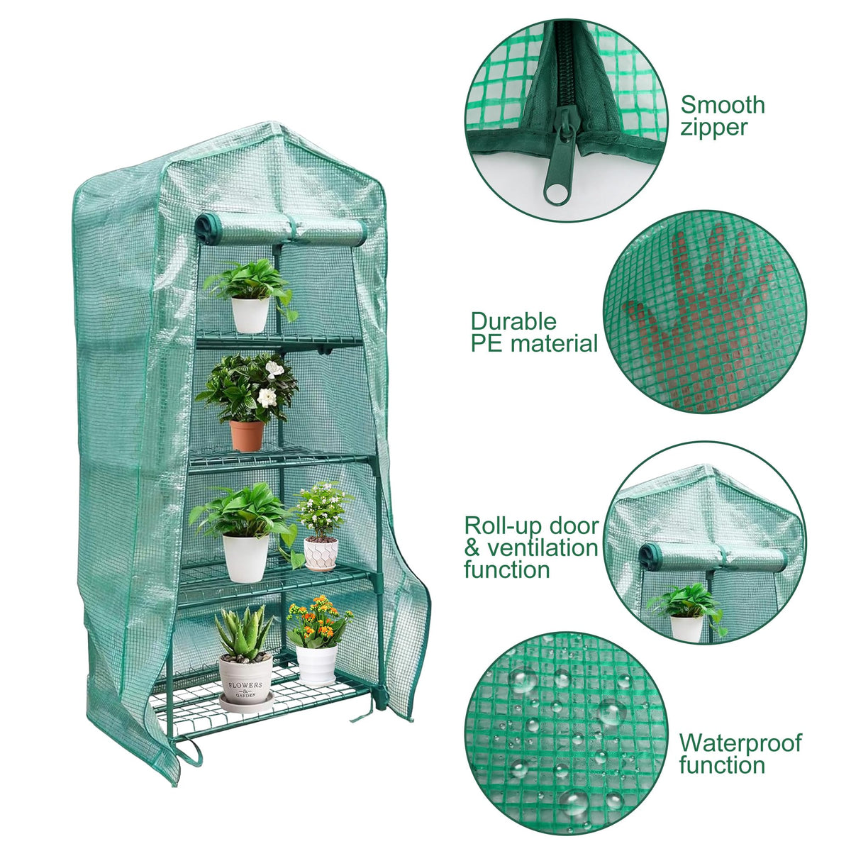 Sfcddtlg PE material cover is durable and tear-resistant for long use.