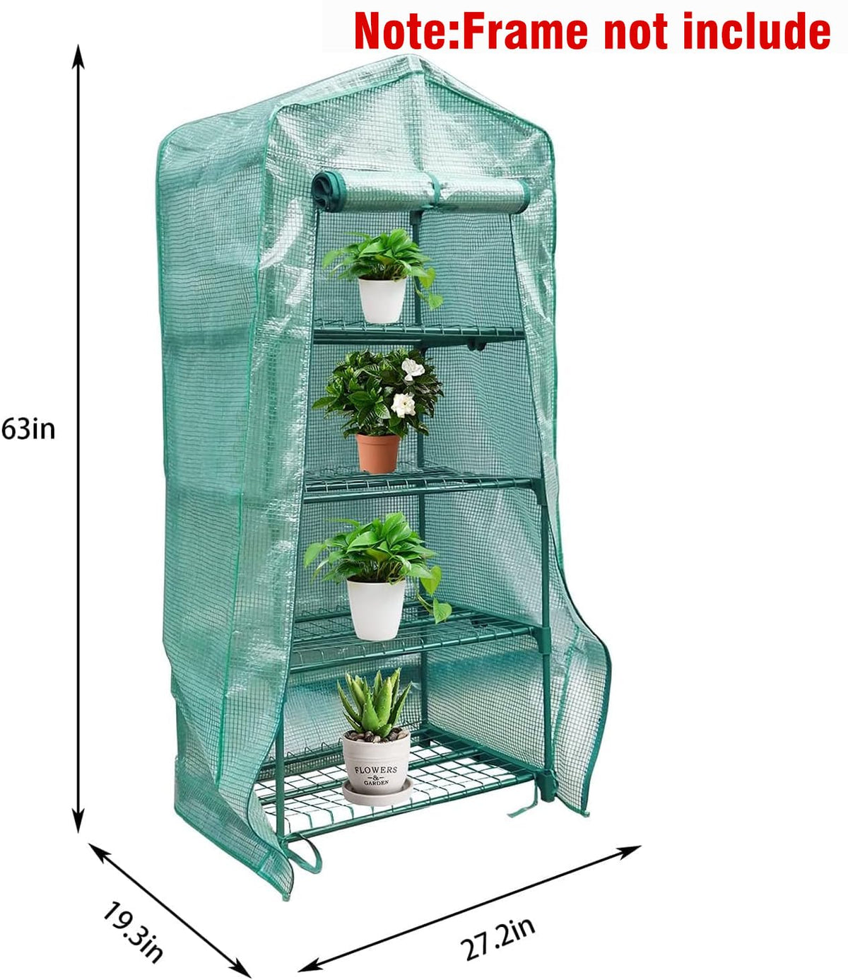 Sfcddtlg waterproof PE greenhouse cover protects plants from rain and moisture.
