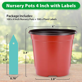 Sfee pots with eight drainage holes promote drainage and healthy roots.