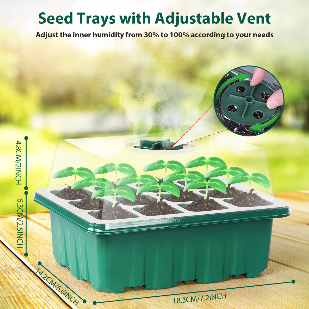 Sfee base greenhouse tray provides stability and drainage