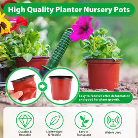 Sfee durable PP material pots resist cracking for long-lasting reuse.