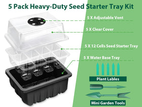 Sfee seed starter tray humidity dome enabling precise moisture control.