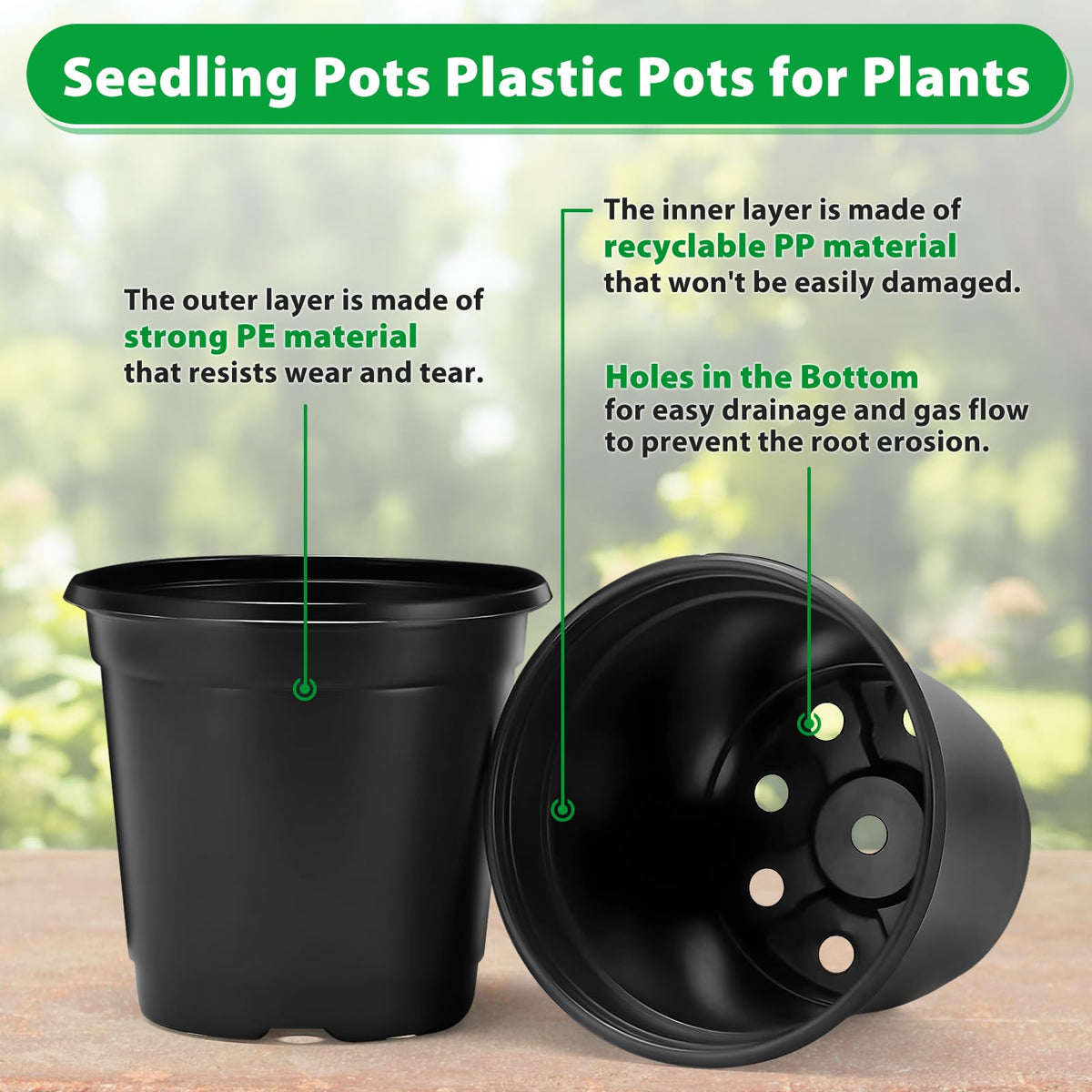 Sfee 100 labels pack included for organized planting projects.
