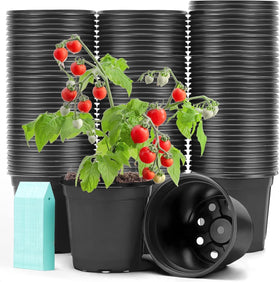 Sfee 4-inch nursery pot with bottom drainage holes supports healthy root growth.