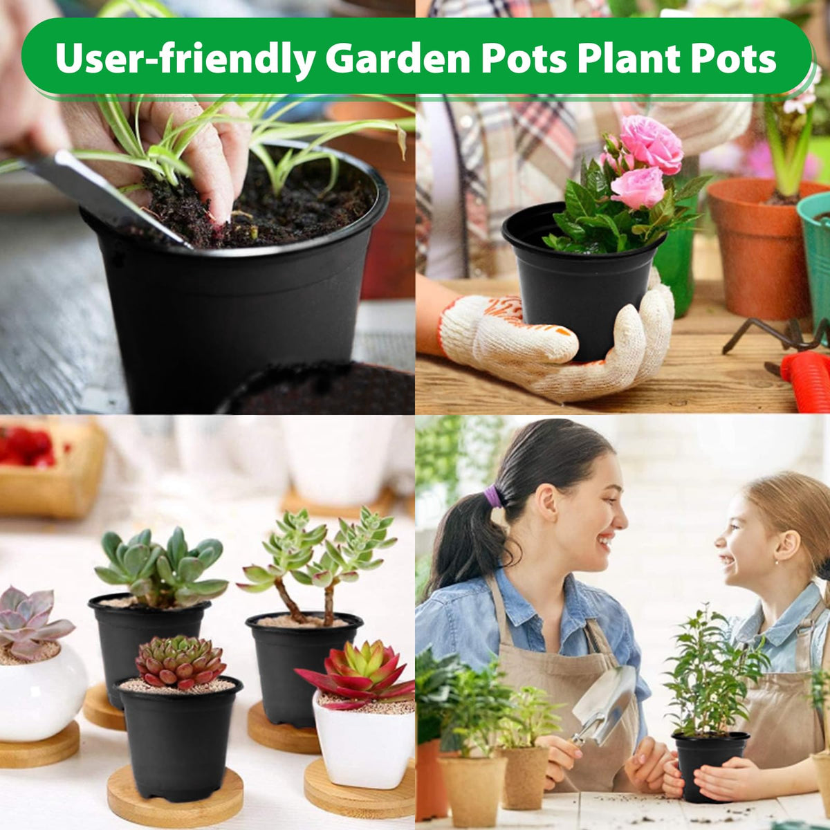 Sfee greenhouse-ready pots promote drainage and airflow for roots.