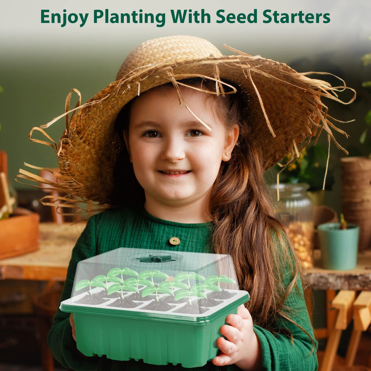 Sfee stackable seed trays save space on a windowsill