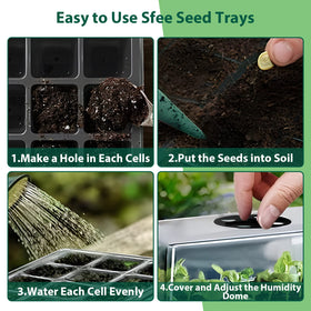 Sfee waterproof labels included for seed organization and tracking.