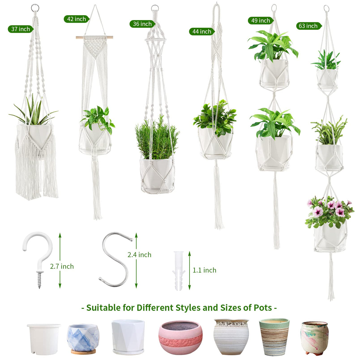 SFENNGPET boho wall planter without beads for modern decor.