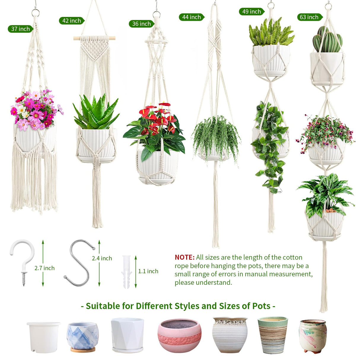 SFENNGPET indoor/outdoor-ready plant hangers for boho home décor
